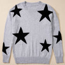 Gray Large Alani Star Pattern Sweater