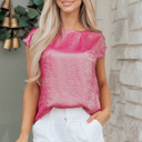  Alanna Metallic Cap Sleeve Top