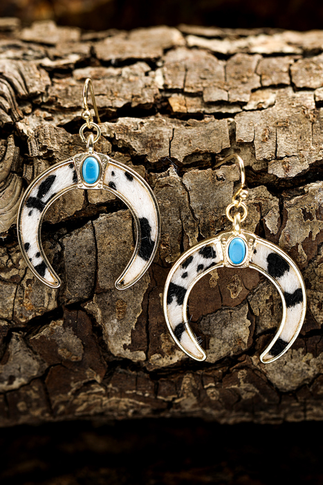 Alayah Crescent Shaped Dangle Earrings