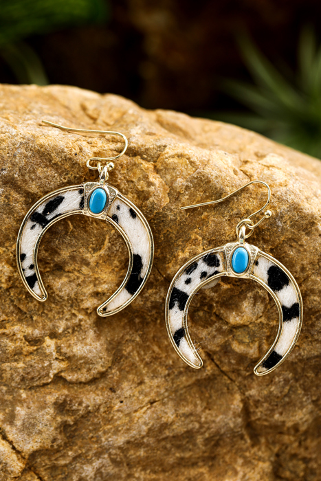 Alayah Crescent Shaped Dangle Earrings