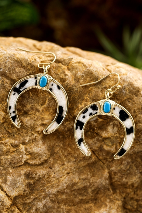 Alayah Crescent Shaped Dangle Earrings