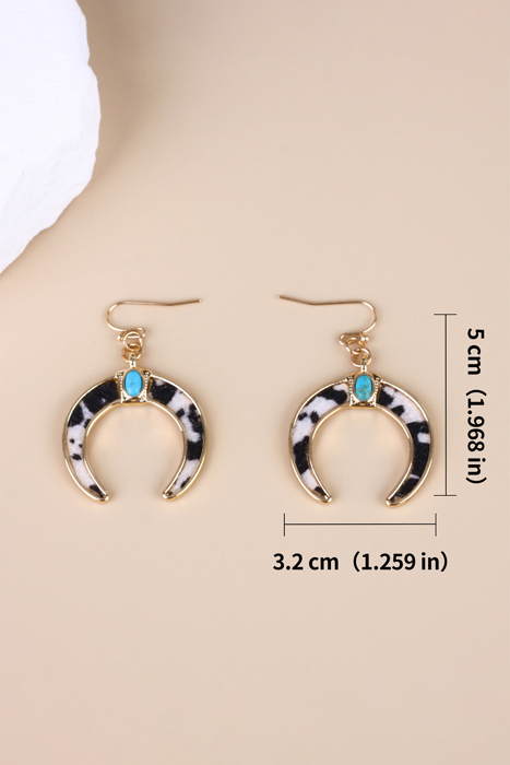 Alayah Crescent Shaped Dangle Earrings