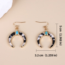  Alayah Crescent Shaped Dangle Earrings
