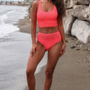  Aleena Scalloped Criss Cross High Waist Bikini