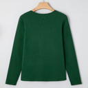  Alejandra Detail Solid Color Long Sleeve Top