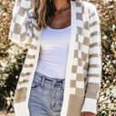 Smoke Gray Large Alejandra Knitted Open Front Cardigan