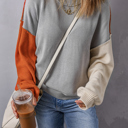  Alejandra Sleeve Ribbed Trim Sweater