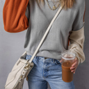  Alejandra Sleeve Ribbed Trim Sweater