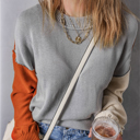 Alejandra Sleeve Ribbed Trim Sweater