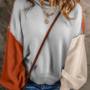 Gray XXL Alejandra Sleeve Ribbed Trim Sweater