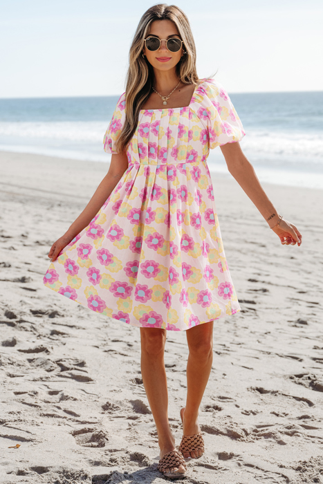 Alessandra Pleated Flared Midi Dress