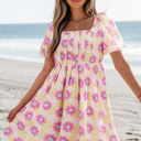 Rose Large Alessandra Pleated Flared Midi Dress