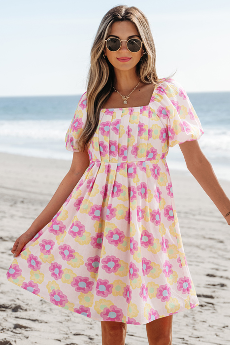 Alessandra Pleated Flared Midi Dress