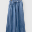 Blue Stripe Size 16 Alessandra Tied Elastic Waist Trousers