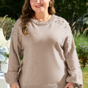 Alessia Plus Size Pearled Sweater