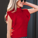  Alessia Ruffled Short Sleeve Sweater