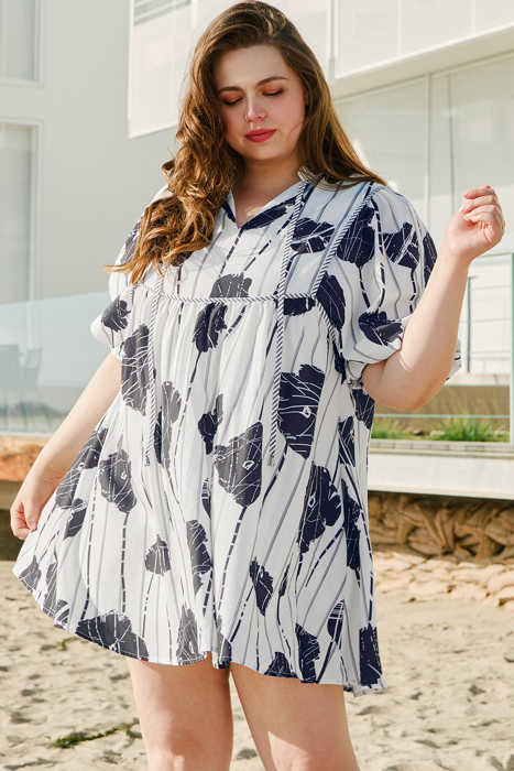 Alexa Lace Up Mini PLUS Dress