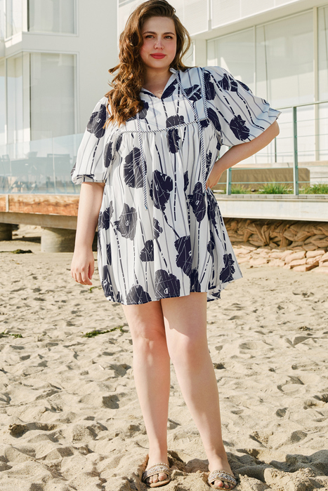 Alexa Lace Up Mini PLUS Dress