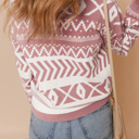  Alexandra abstract Print Pullover Sweater