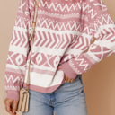  Alexandra abstract Print Pullover Sweater