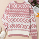  Alexandra abstract Print Pullover Sweater