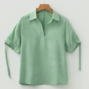 Mint Green Small Alexandra Collared Half Sleeve Blouse