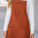  Alexis Front Pockets Corduroy Overall Dress