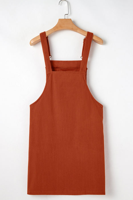 Alexis Front Pockets Corduroy Overall Dress