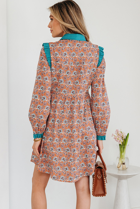 Alia Floral Contrast Collared Shirt