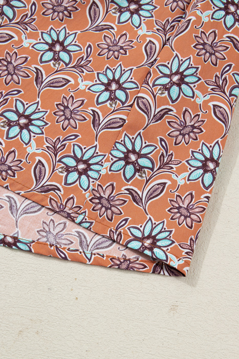 Alia Floral Contrast Collared Shirt