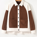  Alia Patchwork Down Fleece Shacket