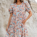  Aliana Bohemian Floral Mini Dress