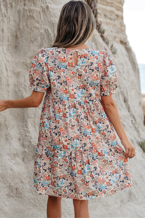 Aliana Bohemian Floral Mini Dress