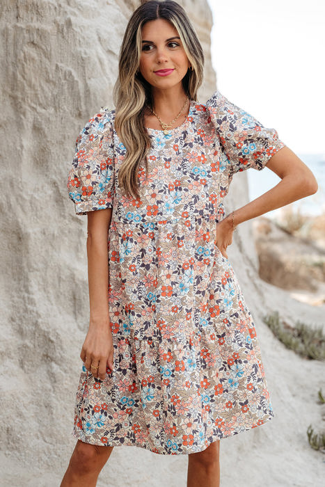 Aliana Bohemian Floral Mini Dress