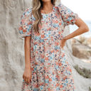  Aliana Bohemian Floral Mini Dress