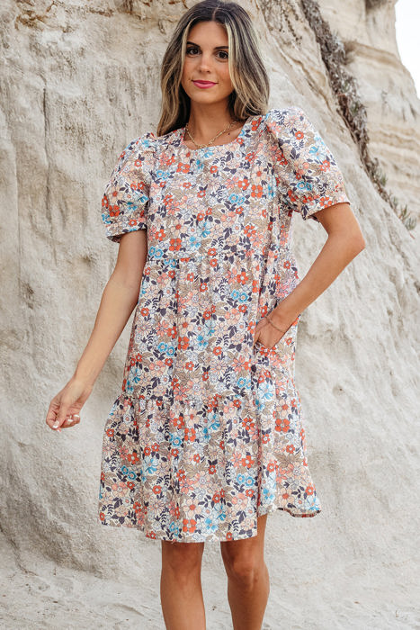 Aliana Bohemian Floral Mini Dress