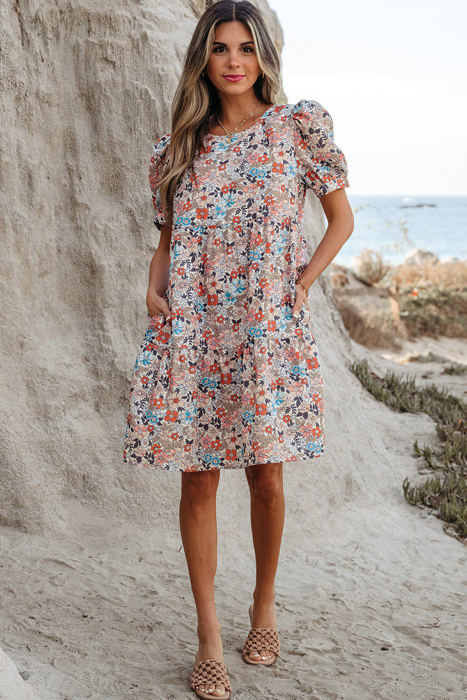 Aliana Bohemian Floral Mini Dress