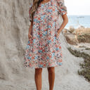  Aliana Bohemian Floral Mini Dress