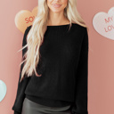  Alianna Backless Drop Shoulder Sweater