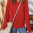  Alianna Collared Drawstring Pullover Top