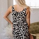  Alianna Leopard U Neck Sleeveless High Waist Dress