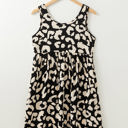  Alianna Leopard U Neck Sleeveless High Waist Dress