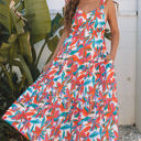  Alice Boho Floral Ruffled Strap Maxi Dress