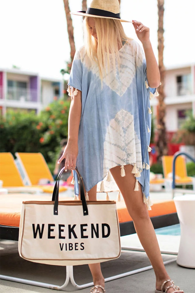 Alicia WEEKEND VIBES Canvas Tote