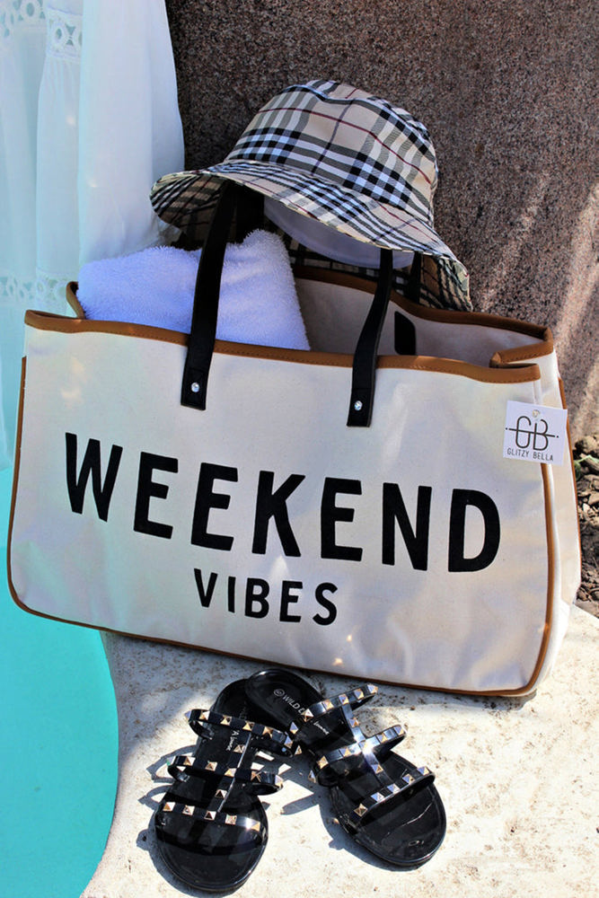 Alicia WEEKEND VIBES Canvas Tote