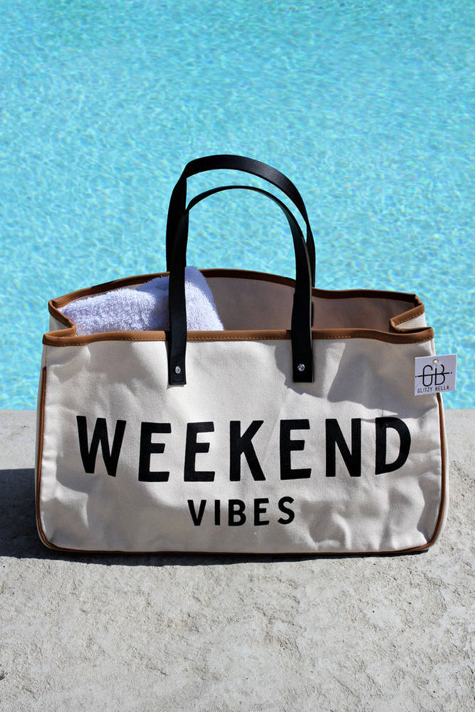 Alicia WEEKEND VIBES Canvas Tote