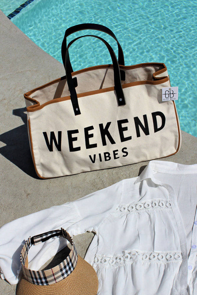 Alicia WEEKEND VIBES Canvas Tote