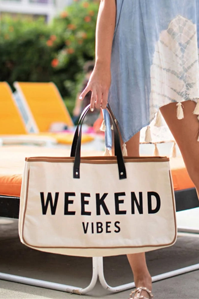 Alicia WEEKEND VIBES Canvas Tote