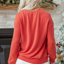  Aliella Letter Graphic Loose Long Sleeve PLUS Top