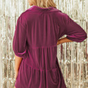  Alilana Tunic Babydoll Velvet Shirt